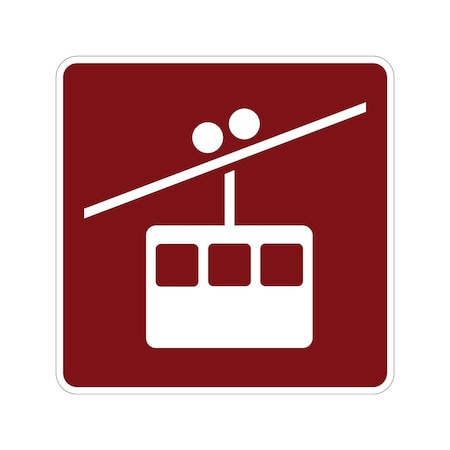 Sign Solutions Usa Tramway (Symbol), Aluminum, 30 in x 30 in DUS08DWT3030RS-071